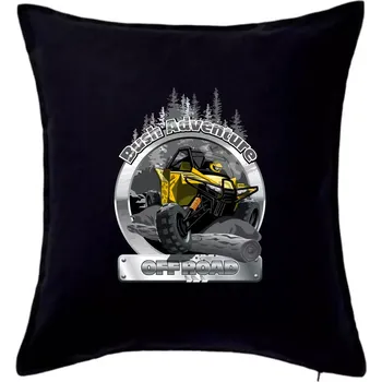 Polštář ATV Bush Adventure - Polštář 50x50 - 50x50 - Pouze potah ( Černá )