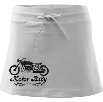 Dámská sukně Motor baby - Sportovní sukně - two in one - XS ( Bílá )