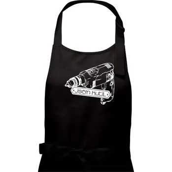 Kuchyňská zástěra Jsem kutil - Pánská zástěra na vaření - Univerzální velikost ( Černá )