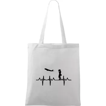 EKG spotter - Taška bavlněná - 42 x 38 cm ( Bílá )