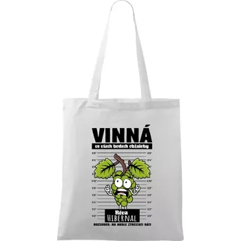 Vinná réva odsouzena Hibernal - Taška bavlněná - 42 x 38 cm ( Bílá )