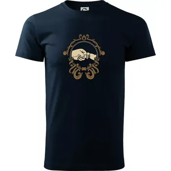 Táta a syn pěsti - Triko extra velké (5-8XL) - 8XL ( Námořní modrá (velmi tmavá - téměř černá) )