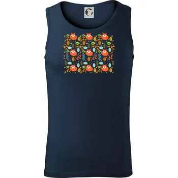 Folklor - devět lišek - Tílko pánské Core - XL ( Námořní modrá (velmi tmavá - téměř černá) )