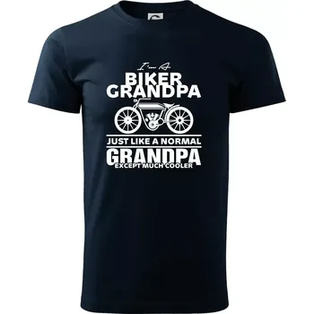 Biker Grandpa - Triko extra velké (5-8XL) - 7XL ( Námořní modrá (velmi tmavá - téměř černá) )