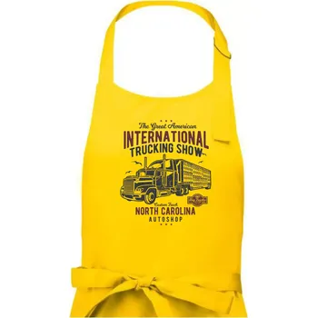 Kuchyňská zástěra Big Truck 1 - Pánská zástěra na vaření - Univerzální velikost ( Žlutá )