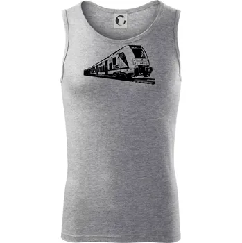 Vlak 641 - Tílko pánské Core - S ( Tmavě šedý melír )