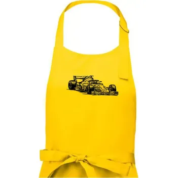 Kuchyňská zástěra Formule v závodě - Dámská zástěra na vaření - Univerzální velikost ( Žlutá )