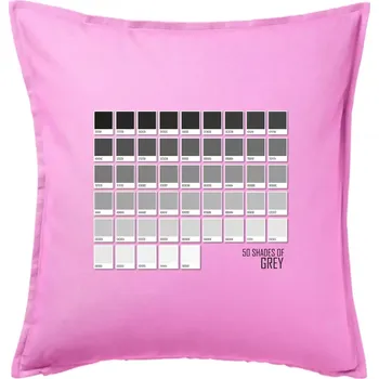 Polštář 50 barevných odstínů šedi - Polštář 50x50 - 50x50 - Pouze potah ( Růžová )