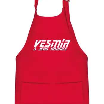 Kuchyňská zástěra Vesmír a jeho hranice - Dětská zástěra na vaření - Univerzální velikost ( Červená )