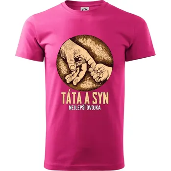 Táta a syn nejlepší dvojka - Klasické pánské triko vyšší gramáže - XS ( Purpurová )