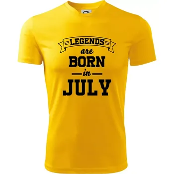 Chlapecké tričko Legends are born in July - Dětské triko sportovní (dresovina) - 146 cm/10 let ( Žlutá )