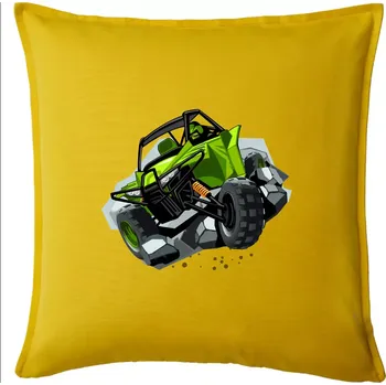 Polštář ATV bugina zelená - Polštář 50x50 - 50x50 - Pouze potah ( Žlutá )