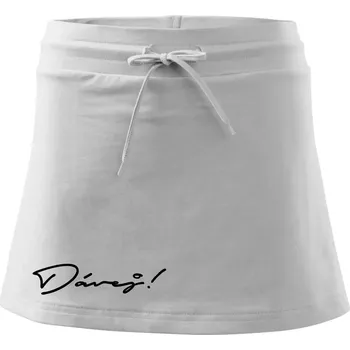 Dámská sukně Řekni to - Dávej - Sportovní sukně - two in one - L ( Bílá )