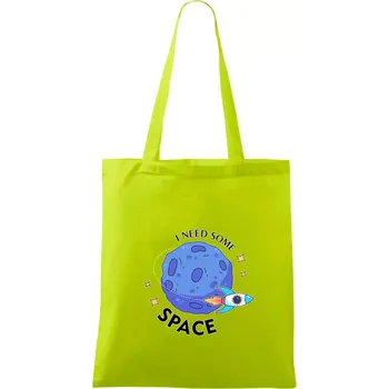 I need some space - Taška bavlněná - 42 x 38 cm ( Limetková )