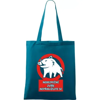 Nebezpečné zvíře - Taška bavlněná - 42 x 38 cm ( Petrolejová )