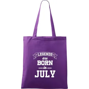 Legends are born in July - Taška bavlněná - 42 x 38 cm ( Fialová )