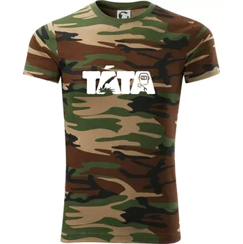 Pánské tričko Táta nápis - svářeč - Army CAMOUFLAGE - XS ( Hnědý maskáč )
