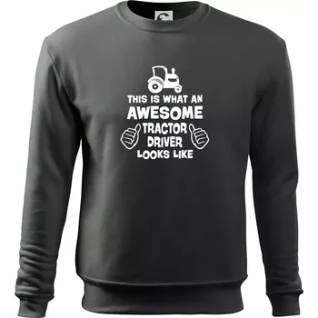 Pánská mikina Užasný řidič je zde! - Mikina Essential dětská - 146 cm/10 let ( Tmavá břidlice (šedá se zeleným nádechem) )