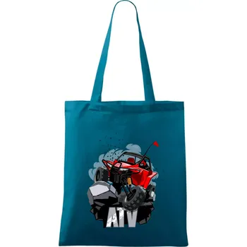 ATV offroad buggy - Taška bavlněná - 42 x 38 cm ( Petrolejová )