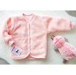 AMÁLKA Chlupatý, propínací svetřík, lososový Velikost: 86