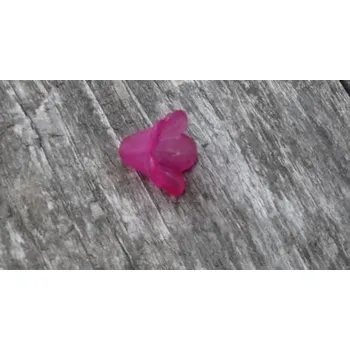 Materiál na výrobu šperku plastový korálek zvonek, 14 x 10 mm, tm. růžový
