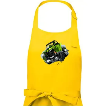 Kuchyňská zástěra ATV bugina zelená - Pánská zástěra na vaření - Univerzální velikost ( Žlutá )