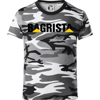 Chlapecké tričko Bagrista nápis - Dětské maskáčové triko - 122 cm/6 let ( Šedý maskáč )