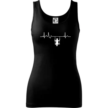 EKG houpačka - Dámské tílko - M ( Černá )