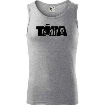 Táta nápis - elektrikář - Tílko pánské Core - XL ( Tmavě šedý melír )