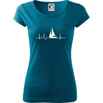 Dámské oblečení EKG plachetnice - Dámské triko Pure - 3XL ( Petrolejová )