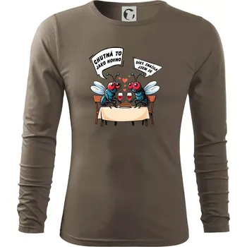 Pánská móda Mouchy večeře - Triko s dlouhým rukávem FIT-T long sleeve - M ( Army )