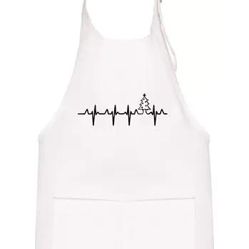 Kuchyňská zástěra EKG Vánoční stromek - Dětská zástěra na vaření - Univerzální velikost ( Bílá )