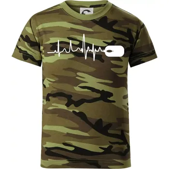 Chlapecké tričko EKG myš - Dětské maskáčové triko - 134 cm/8 let ( Zelený maskáč )