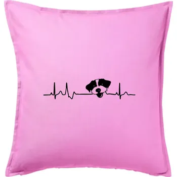 Polštář Jack Russell Terriér hrubosrstý Ekg - Polštář 50x50 - 50x50 - Pouze potah ( Růžová )