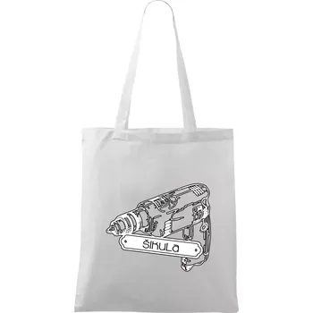 Šikula vrtačka - Taška bavlněná - 42 x 38 cm ( Bílá )