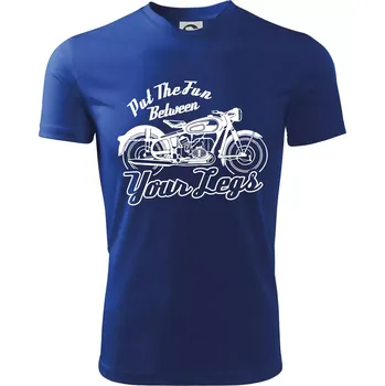 Put The Fun Between Your Legs Moto - Dětské triko sportovní (dresovina) - 158 cm/12 let ( Královská modrá )