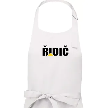 Kuchyňská zástěra Řidič nápis - Dámská zástěra na vaření - Univerzální velikost ( Bílá )