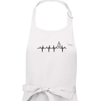 Kuchyňská zástěra EKG Vánoční stromek - Pánská zástěra na vaření - Univerzální velikost ( Bílá )