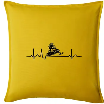 Polštář EKG sněžný skútr - Polštář 50x50 - 50x50 - Pouze potah ( Žlutá )