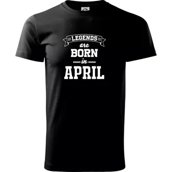 Legends are born in April - Triko extra velké (5-8XL) - 7XL ( Černá )