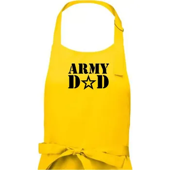 Kuchyňská zástěra Army dad - Pánská zástěra na vaření - Univerzální velikost ( Žlutá )