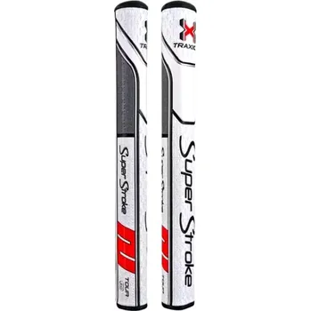 Grip na golfovou hůl Super Stroke Traxion Tour 2.0 putter grip - bílo/červeno/šedý (tloušťka gripu 29 mm)