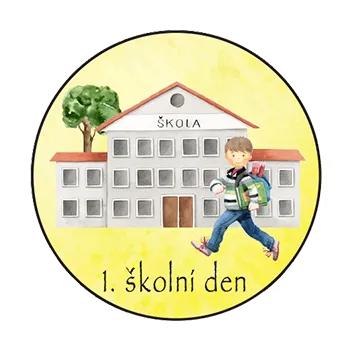 magnetka pro dítě Slon Pamatovák 1. školní den