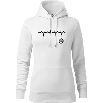 Dámská mikina EKG Vánoční ozdoba - Mikina dámská Cape s kapucí - XL ( Bílá )