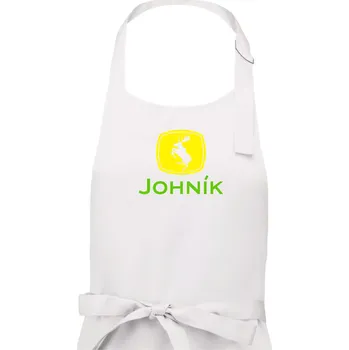 Kuchyňská zástěra Johník - Dámská zástěra na vaření - Univerzální velikost ( Bílá )