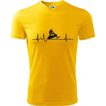 Chlapecké tričko EKG sněžný skútr - Dětské triko sportovní (dresovina) - 146 cm/10 let ( Žlutá )