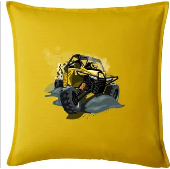 Polštář ATV bugina žlutá - Polštář 50x50 - 50x50 - Pouze potah ( Žlutá )