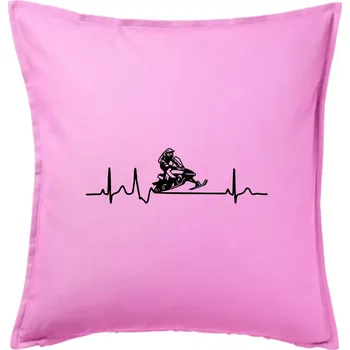 Polštář EKG sněžný skútr - Polštář 50x50 - 50x50 - Pouze potah ( Růžová )