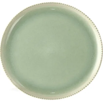 Talíř Clay - II.jakost Keramický mělký talíř Serena Leaf ø 27 cm, zelený