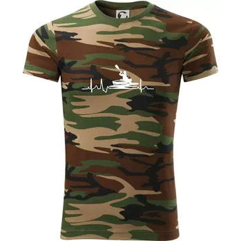 Pánské tričko EKG kajak - Army CAMOUFLAGE - S ( Hnědý maskáč )